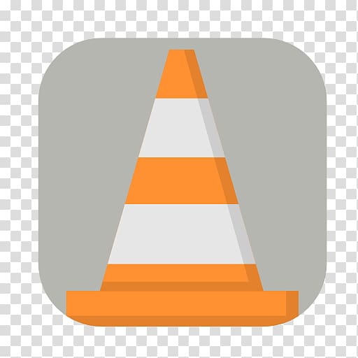 triangle cone orange, Media vlc transparent background PNG clipart