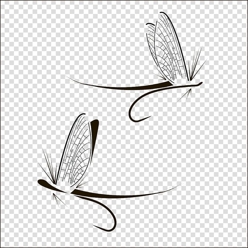 Fly fishing Illustration, Cartoon Dragonfly transparent background PNG clipart