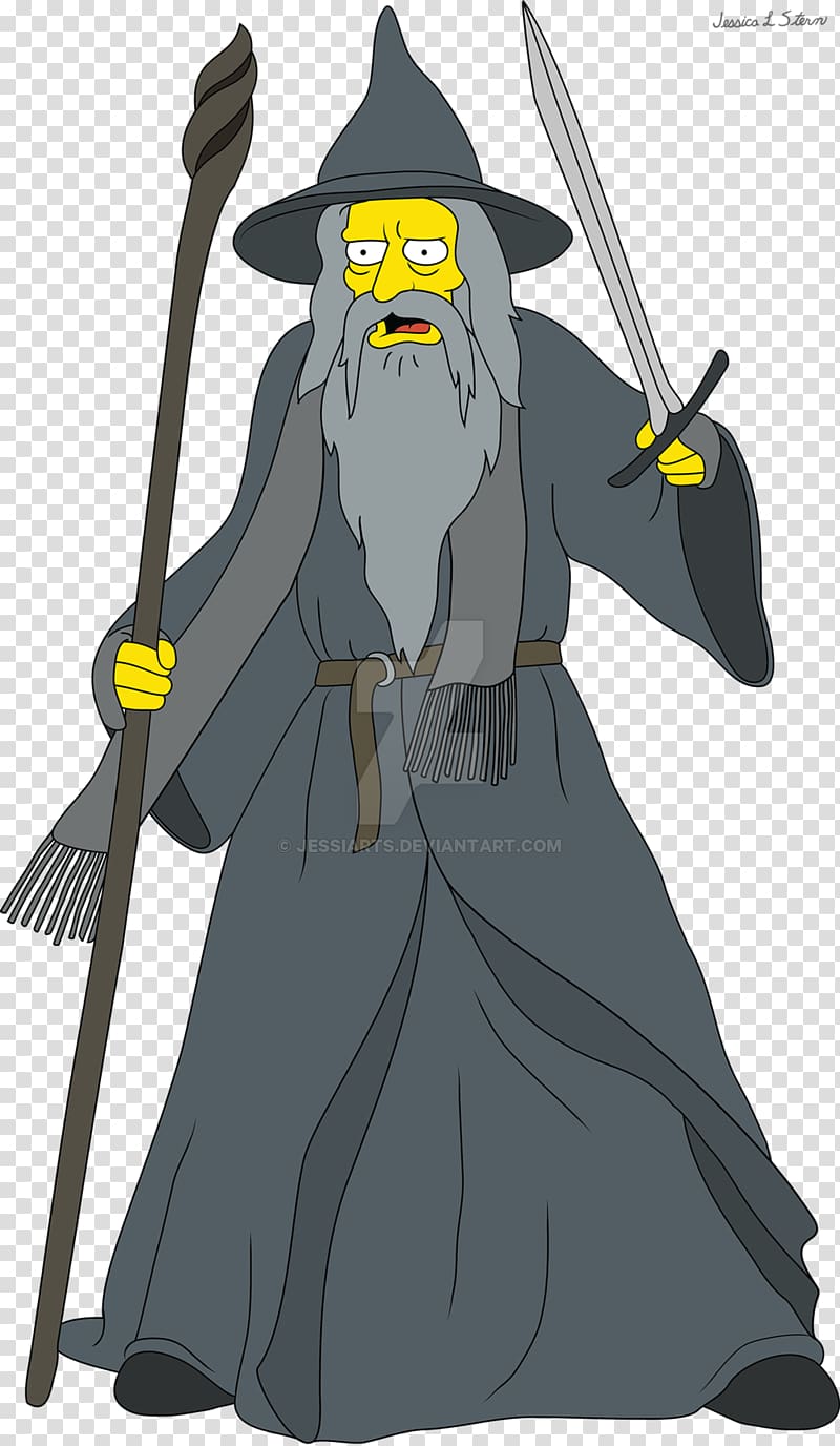 Gandalf Bart Simpson Edna Krabappel Grampa Simpson Character, the simpsons movie transparent background PNG clipart