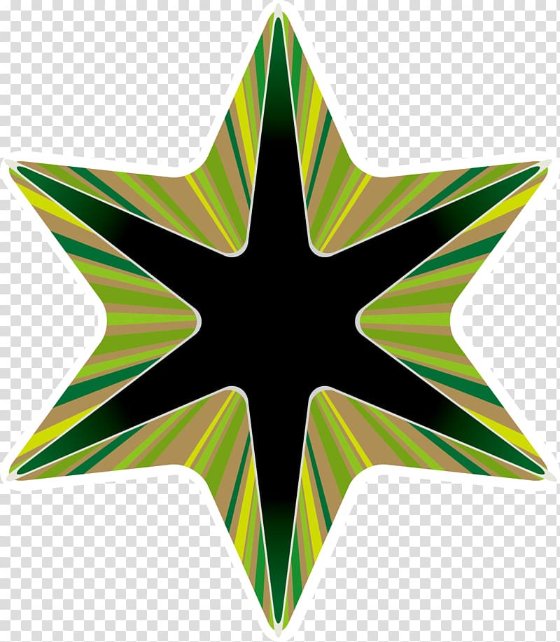 , Green and simple star transparent background PNG clipart
