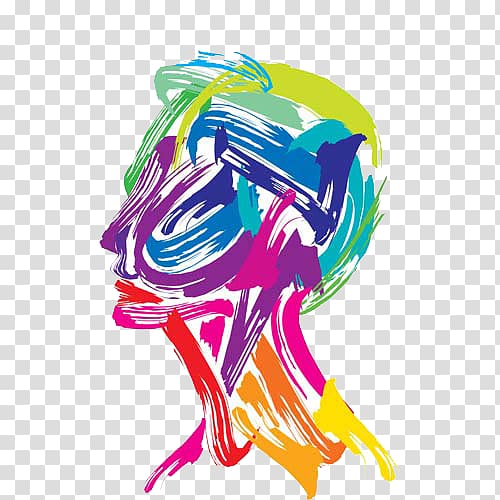multicolored human face illustration, Psychology: From Enquiry to Understanding Psychology: From Inquiry to Understanding, Global Edition Grade Aid Student Workbook with Practice Tests for Psychology: From Inquiry to Understanding Psychology: A Framework for Everyday Thinking, Color brain stroke transparent background PNG clipart