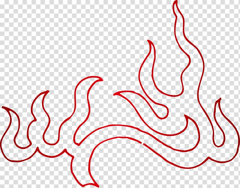 Line Fire , line drawing decorative red flames transparent background PNG clipart