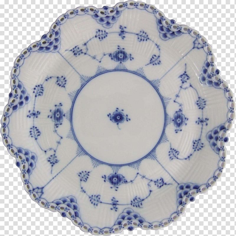 Plate Blue and white pottery Tableware Royal Copenhagen, porcelain transparent background PNG clipart