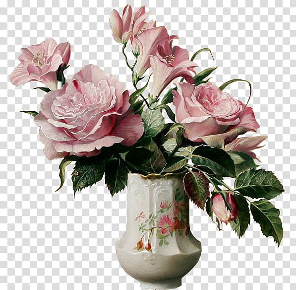 Flower Vase Blue rose, anemone transparent background PNG clipart