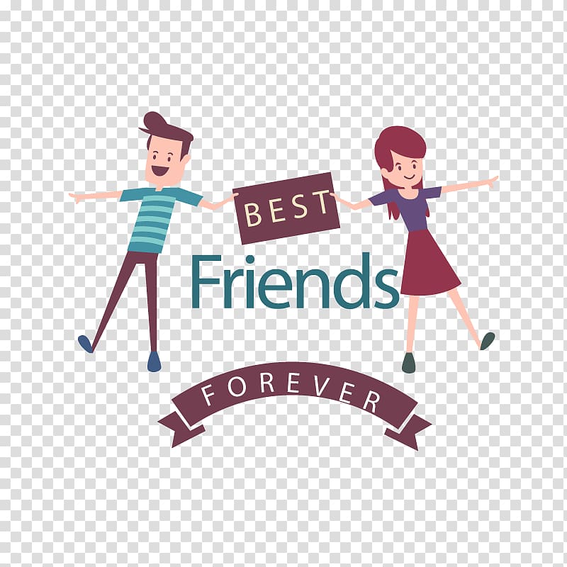 best friends forever illustration, Friendship Day Love, we are friends transparent background PNG clipart