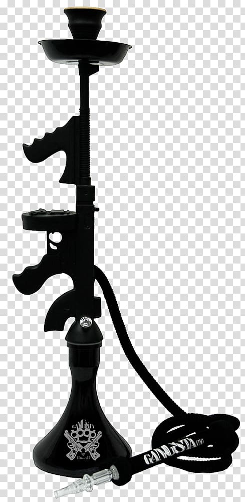 Tobacco pipe Hookah Thompson submachine gun Firearm, hookah smoker transparent background PNG clipart