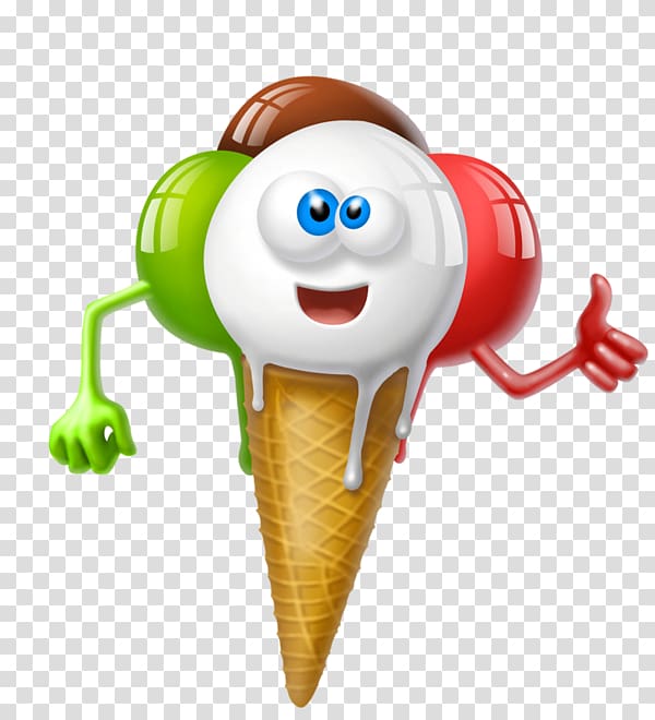 Ice cream cone Milkshake Snow cone Smoothie, Cartoon cones transparent background PNG clipart
