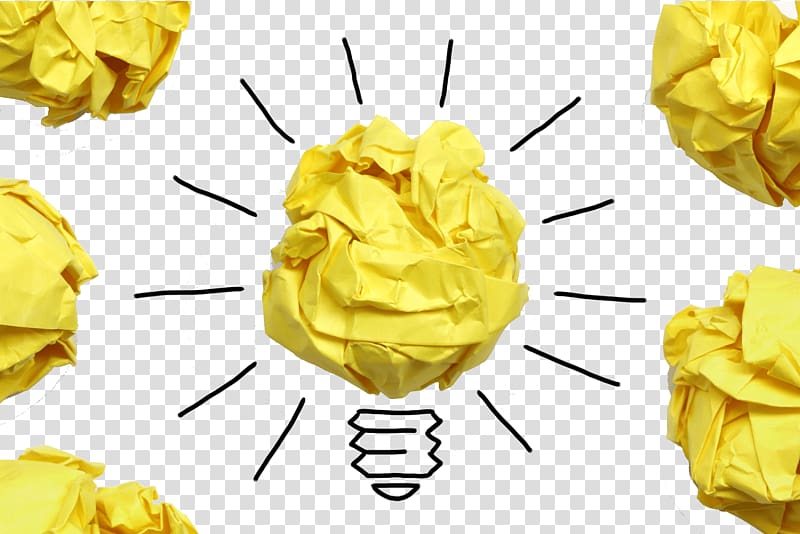 ball of paper and light bulbs transparent background PNG clipart