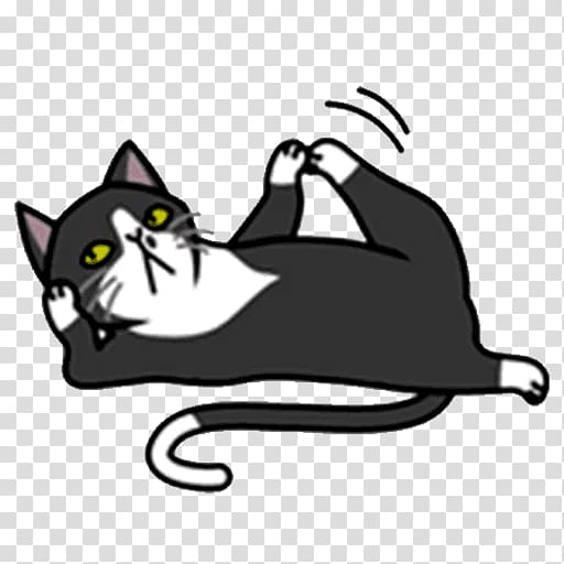 Whiskers Sticker Domestic short-haired cat Abdominal exercise, Cat transparent background PNG clipart