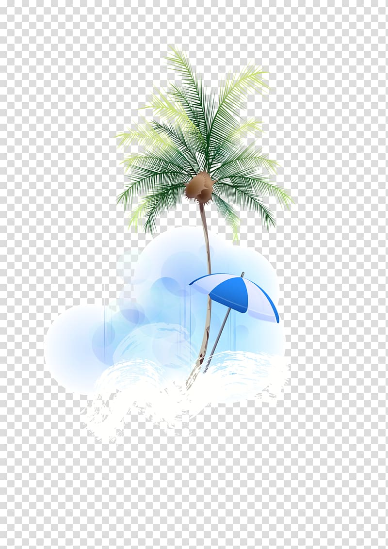 Beach Paper Vacation, Coco parasol transparent background PNG clipart
