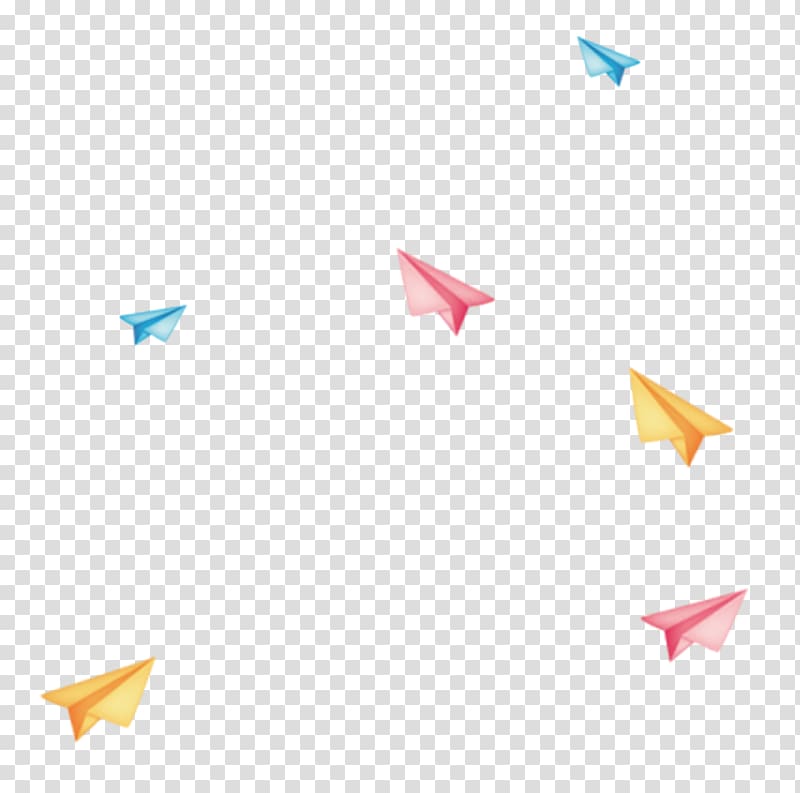 Paper plane Airplane, Colorful paper airplane decoration transparent background PNG clipart