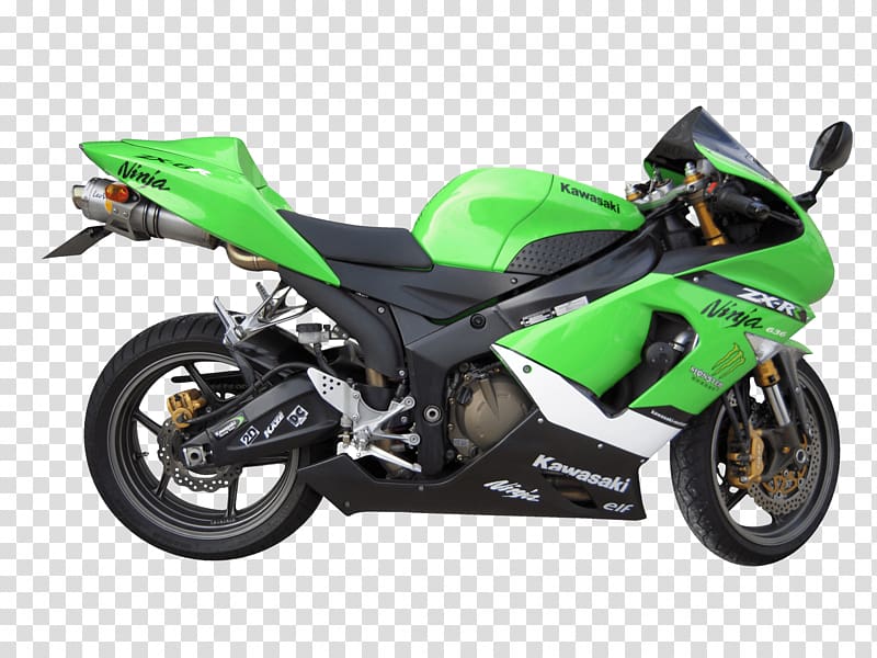 green and black Kawasaki ZX-R Ninja , Motorcycle Car , Moto Motorcycle transparent background PNG clipart