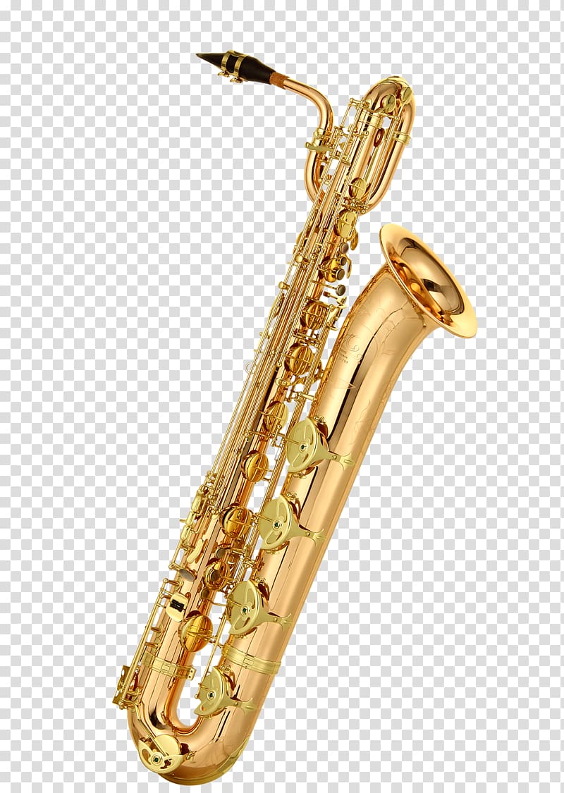 brass-colored wind instrument, Baritone saxophone Tenor saxophone Alto saxophone, Saxophone transparent background PNG clipart