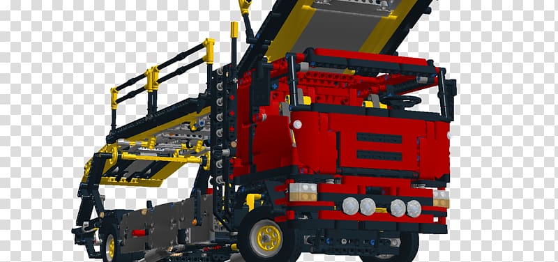 LEGO Cargo Truck Car carrier trailer, car transparent background PNG clipart
