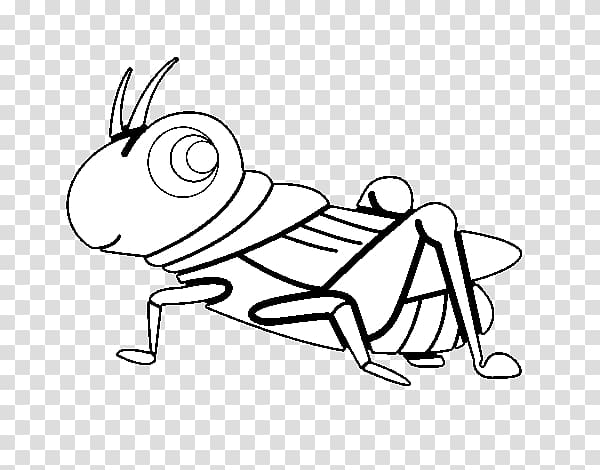 The Ant and the Grasshopper Insect Coloring book Drawing, grasshopper drawing transparent background PNG clipart