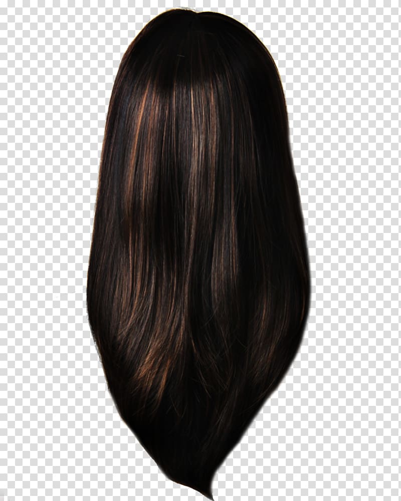Black hair Hair coloring Brown hair Wig, Women hair transparent background PNG clipart