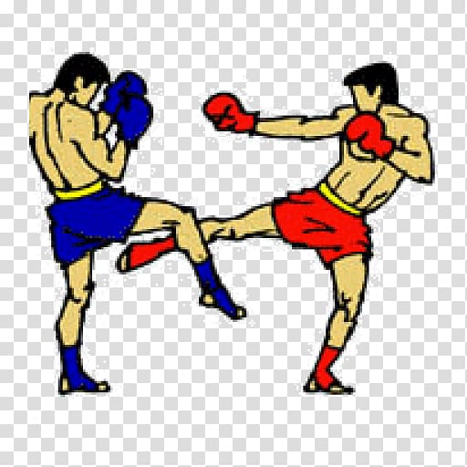 Kick Muay Thai Knee Boxing Clinch fighting, cartoon taekwondo transparent background PNG clipart