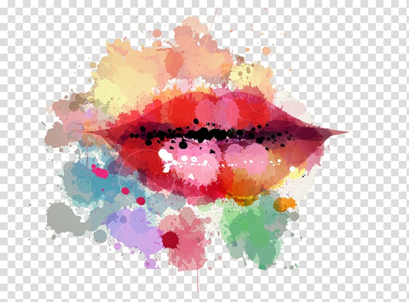 Lip Euclidean , Creative color lips transparent background PNG clipart