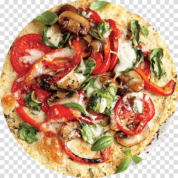 Pizza Vegetarian cuisine Pasta Cauliflower cheese Calzone, pizza transparent background PNG clipart