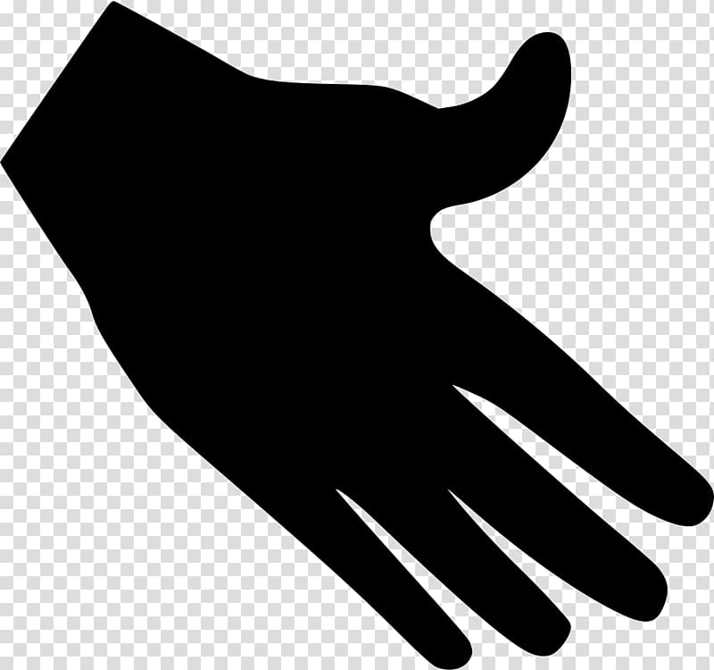 Thumb Silhouette Glove Line, Silhouette transparent background PNG clipart