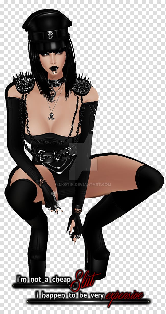 Latex clothing Black hair Character, stiker bussid transparent background PNG clipart