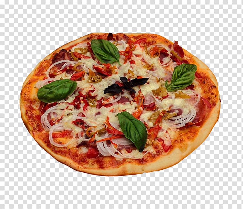 California-style pizza Sicilian pizza Italian cuisine New York-style pizza, pizza transparent background PNG clipart