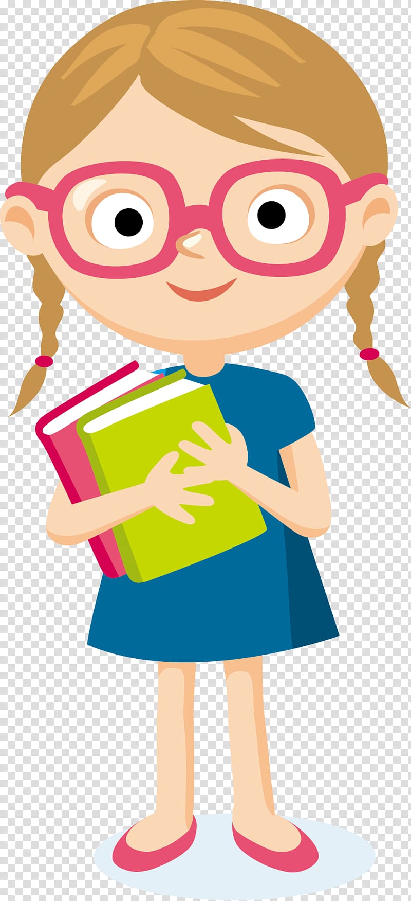 Student Cartoon, student, girl carrying two books illustration transparent background PNG clipart