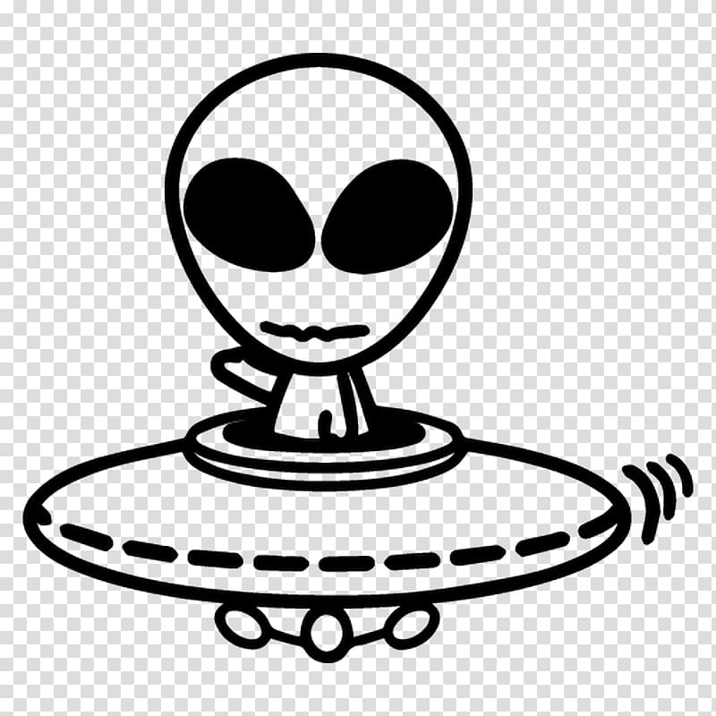 Sticker Alien Decal Drawing Unidentified flying object, Alien transparent background PNG clipart