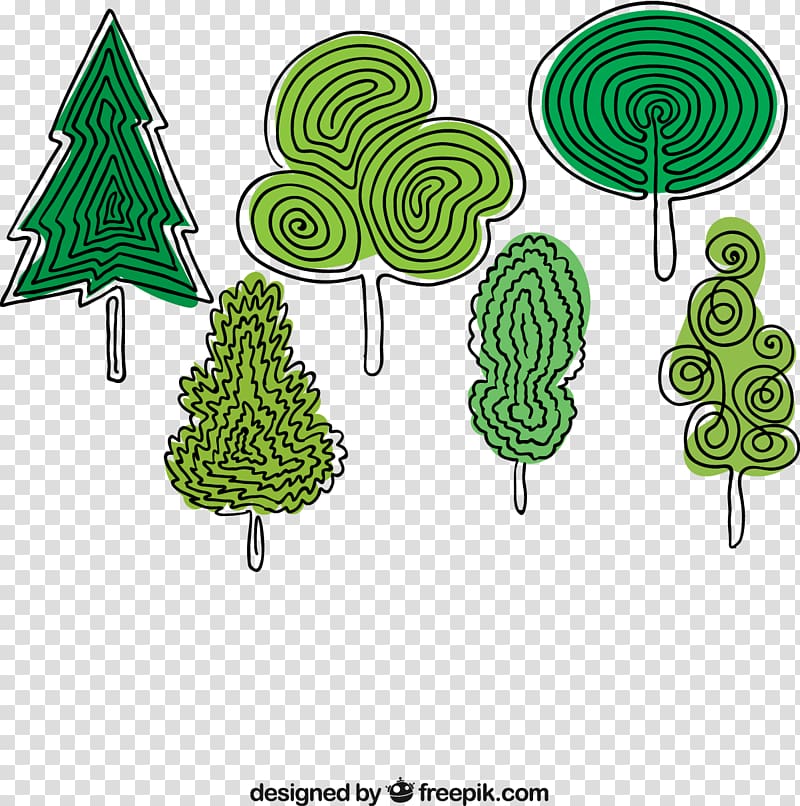 Cartoon trees transparent background PNG clipart