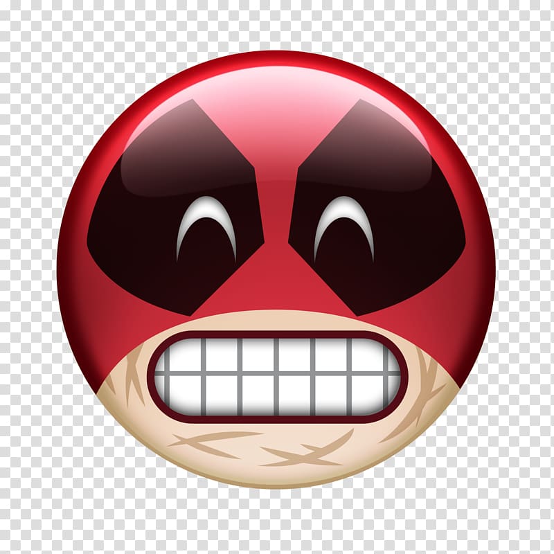 red and white superhero , Deadpool Search Emoji Film Emoticon, deadpool transparent background PNG clipart