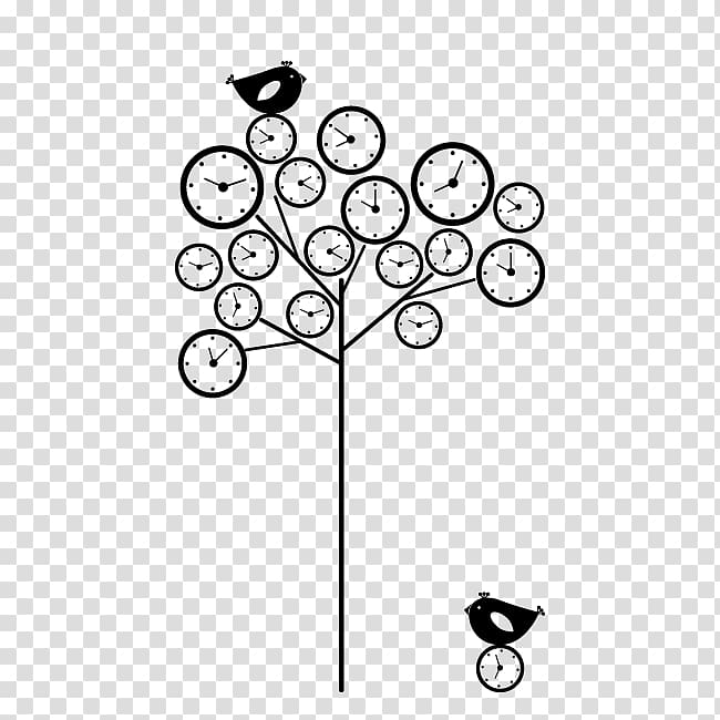 Sticker Wall decal Tree Clock Distribution Networks, tree transparent background PNG clipart