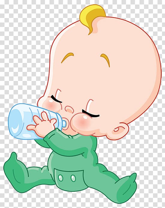 Baby holding feeding bottle illustration, Milk Infant Drinking Baby