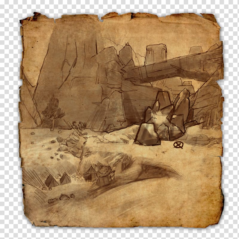 The Elder Scrolls Online The Elder Scrolls II: Daggerfall Rift Treasure map, pirate map transparent background PNG clipart