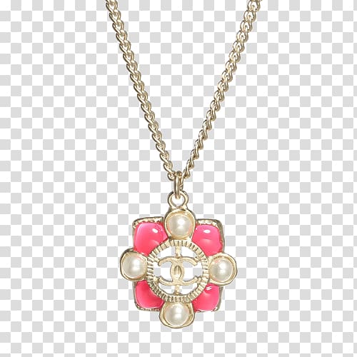 Locket Necklace, CHANEL Cross Necklace transparent background PNG clipart