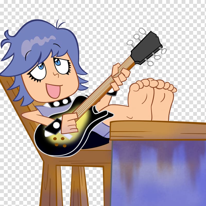 Hi Hi Puffy AmiYumi Foot Guitar, others transparent background PNG clipart