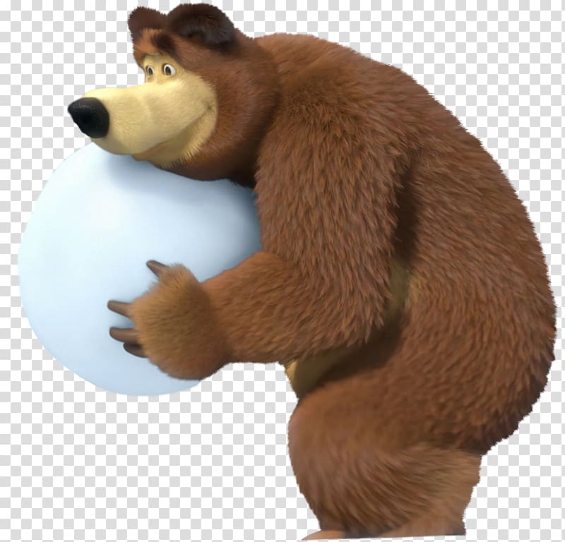Masha Grizzly bear Animation, bear transparent background PNG clipart