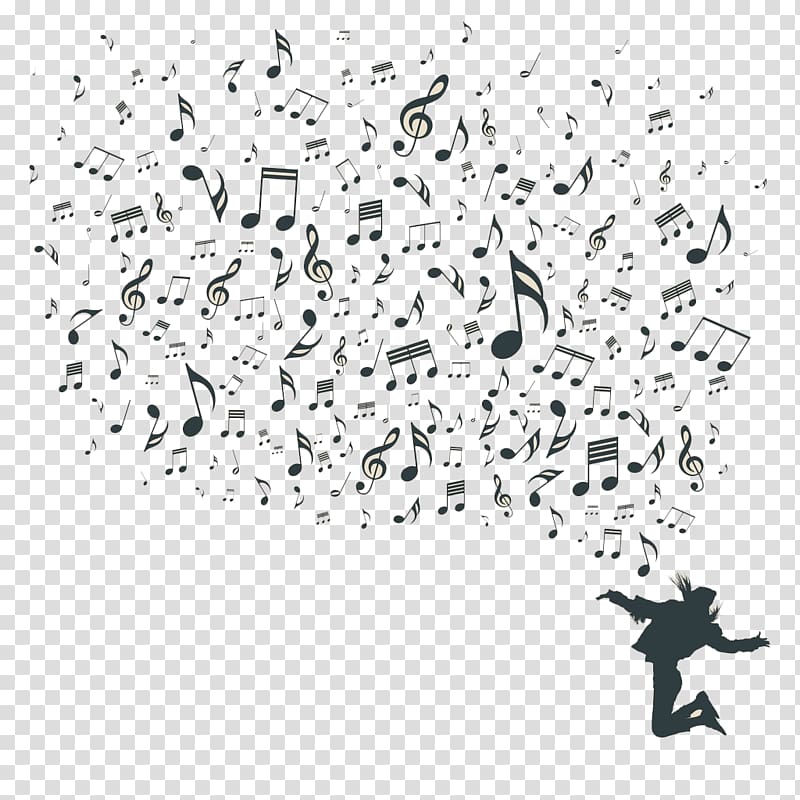 music tone , Musical note Silhouette, Free music notation creative ideas to pull transparent background PNG clipart