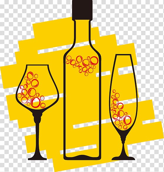 Wine Beer Bottle Alcoholic beverage , Cartoon painted wine bottles transparent background PNG clipart