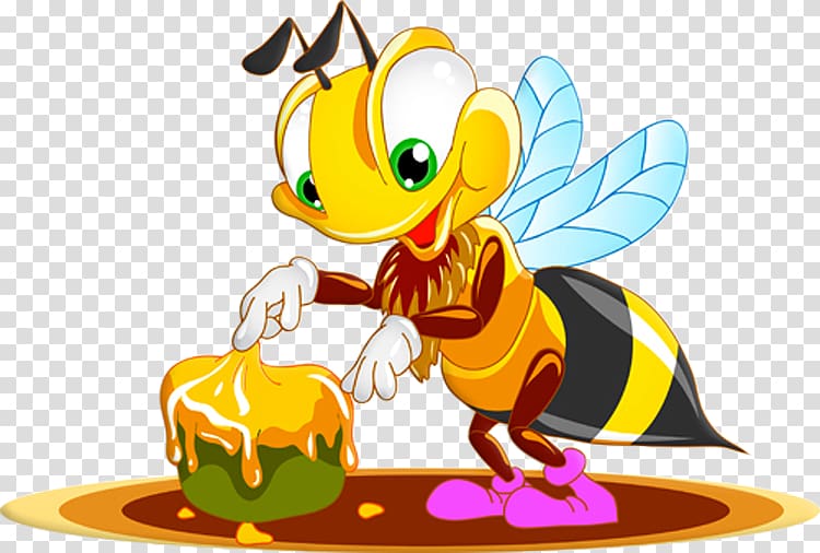 Honey bee Bee sting Cuteness, bee transparent background PNG clipart