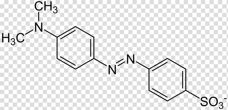 Methyl orange Molecule Azo compound Chemical structure Fórmula estructural, orange peel transparent background PNG clipart