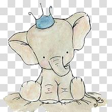 cartoon baby elephant transparent background PNG clipart