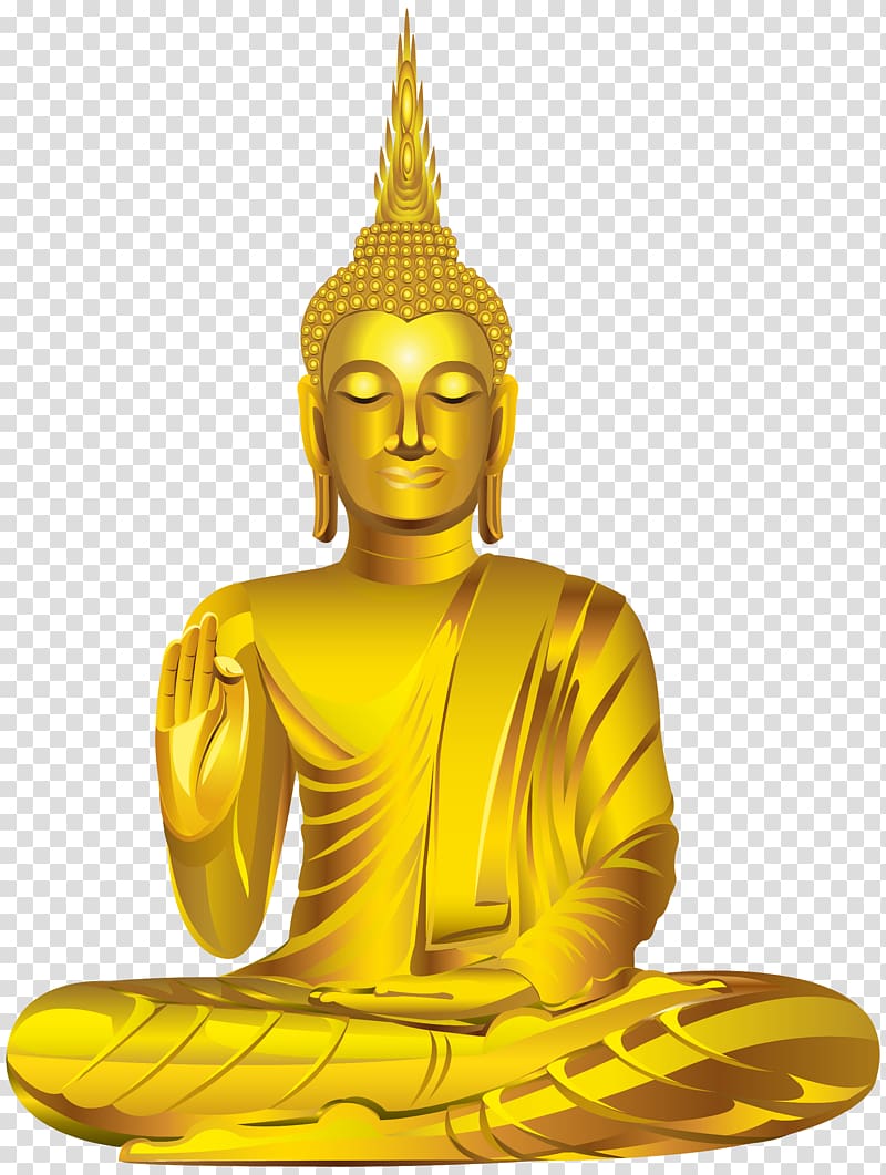 gold-colored Buddha statue, Golden Buddha Gautama Buddha Little Buddha Buddhism , Buddhism transparent background PNG clipart
