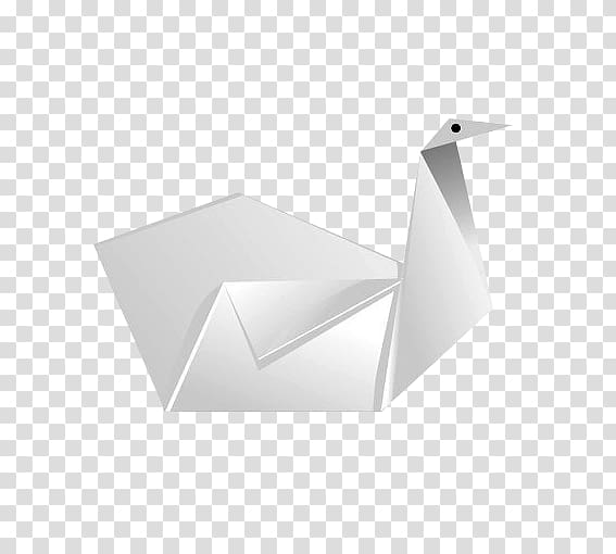 Origami Angle Pattern, White Swan transparent background PNG clipart