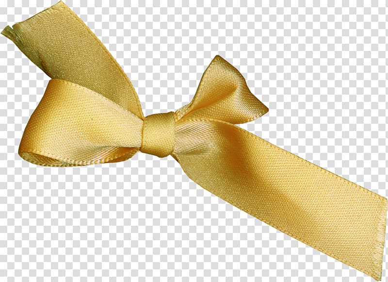 Yellow ribbon Bow tie Yellow ribbon, Yellow ribbon bow transparent background PNG clipart