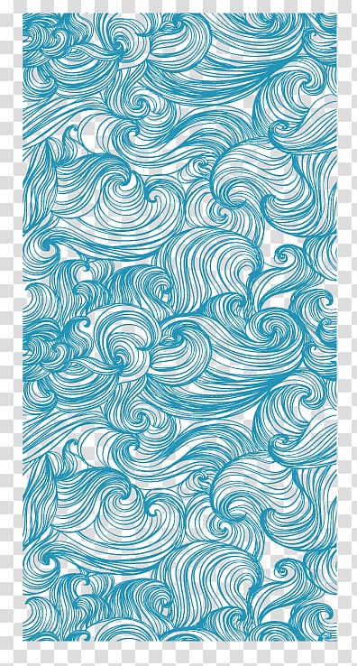 green and white floral illustration, Wind wave Sea Ocean Pattern, Blue ocean wave pattern background transparent background PNG clipart