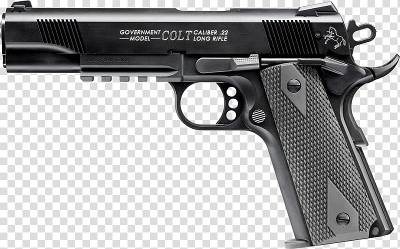 silver Colt Caliber semi-automatic pistol , M1911 pistol .22 Long Rifle Colt\'s Manufacturing Company Carl Walther GmbH, Handgun transparent background PNG clipart