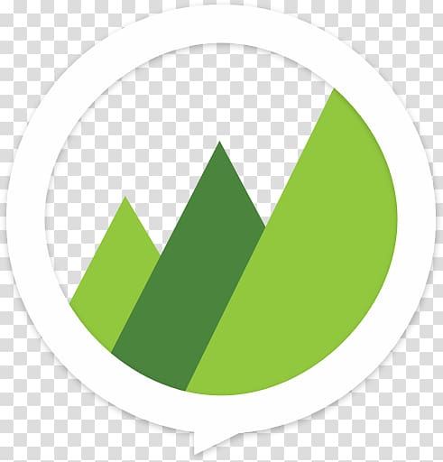 green mountains inside white circle logo, Grove Logo transparent background PNG clipart