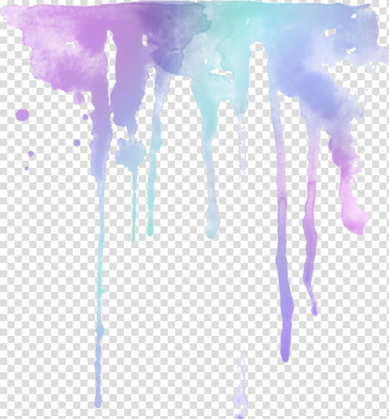 Watercolor painting Drip painting Drawing Art, dynamic blue water transparent background PNG clipart
