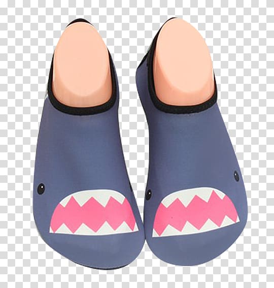Slipper Sock Shoe Sneakers Child, Cute shark pattern socks transparent background PNG clipart