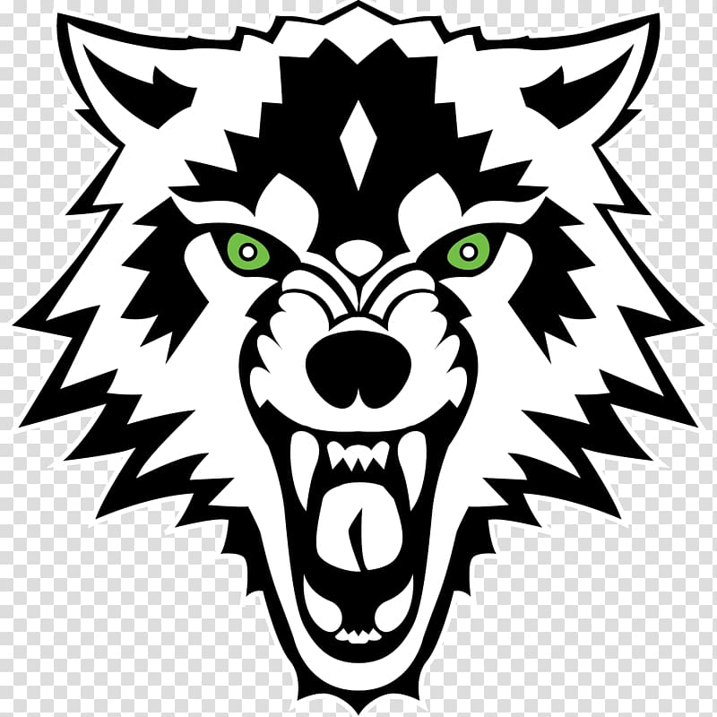 black and white wolf logo, Gray wolf Decal Sticker White American black bear, wolf transparent background PNG clipart